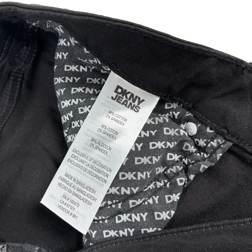 New Mens DKNY Jeans Bedford Slim Black Denim Size 36x30 NWT $79